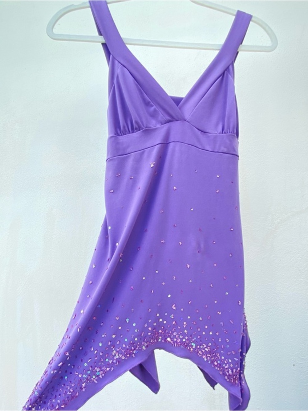 Y2K Whimsy Purple Beaded Fairy Babydoll Top Size Medium